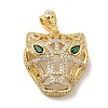 Brass Clear Cubic Zirconia Pendants KK-H433-42G-1