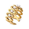 Stainless Steel Adjustable Cuff Rings for Women RJEW-B126-02G-4