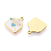 304 Stainless Steel Enamel Charms STAS-T065-54G-01-2
