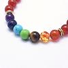 Natural Carnelian Braided Bead Bracelets BJEW-F276-G09-2