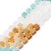 Natural Dyed White Jade & Quartz Crystal & Howlite & Yellow Aventurine & Rhodonite Beads Strands G-H333-03D-4