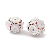 Flower Style Resin Rhinestone Beads CLAY-NH0003-05S-04-2