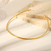 Simple 304 Stainless Steel Round Cuff Choker Necklaces Fashion Jewelry for Women RC6869-3-1
