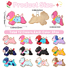24Pcs 12 Colors Zinc Alloy Enamel Pendants ENAM-SC0007-28-2