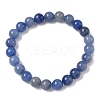 Natural Blue Aventurine Round Beads Stretch Bracelets for Men Women BJEW-JB11999-2