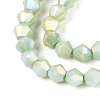 Anti-Tarnish Electroplate Bicone Glass Beads Strands X-EGLA-T021-4mm-16-09-3