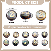10Pcs 10 Styles Natural Black Lip Shell Flat Round Beads BSHE-PH0001-61-2