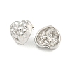 Non-Tarnish Heart 304 Stainless Steel Ear Studs EJEW-L290-021P-2