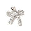 Rack Plating Brass Micro Pave Clear Cubic Zirconia Pendants KK-S366-23P-1