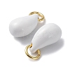 Brass Enamel Charms KK-R148-07G-04-2