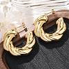 Twist C-Shaped 304 Stainless Steel Stud Earrings for Women EJEW-A125-04G-2