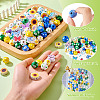 20 Styles Printed Wood Beads WOOD-TA0002-65-4