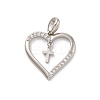 Brass Micro Pave Cubic Zirconia Pendants KK-U033-10P-01-1