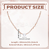 1Pc Glass Rondelle Beaded Necklaces NJEW-LP0007-23D-2
