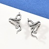 Plant 316 Stainless Steel Non- Piercing Cartilage Earrings AJEW-C044-10AS-1