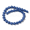 Triangle Dyed Natural Lava Rock Beads Strands G-O126-04A-03-2