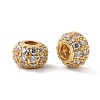 Eco-Friendly Brass Micro Pave Cubic Zirconia Beads ZIRC-C027-15G-RS-2