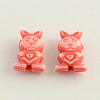 Craft Style Colorful Bunny Acrylic Beads MACR-Q157-M09-2