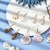 4 Pairs Brass Dangle Earrings EJEW-TA00605-1