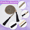 6Pcs 2 Colors Nylon Cotton Braided Chain Belt AJEW-CP0008-17-6
