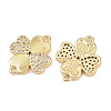 Brass Micro Pave Cubic Zirconia Connector Charms KK-L251-16G-2