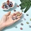 Mixed Handmade Lampwork Gold Sand European Large Hole Rondelle Beads LPDL-M013-M-5
