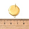 304 Stainless Steel Pave Natural Paua Shell Stud Earring Findings STAS-Z125-03G-3