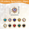 20Pcs 10 Colors Golden Alloy Pendants FIND-FI0001-25-2