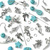 DIY Mixed Shapes Alloy & Synthetic Turquoise Dangle Earring Making Kits DIY-FS0006-33-2