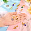 Teardrop Glass Pendant Decoration PALLOY-TAC0128-6