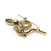 Snake Alloy Rhinestone Brooches for Backpack Clothes JEWB-Z040-01A-AG-2