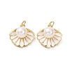 Brass Enamel Pendants KK-O140-12G-01-2