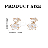 1 Pair Flower Alloy Clip-on Earrings EJEW-LP0007-084-2