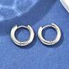 Tarnish Resistant 304 Stainless Steel Huggie Hoop Earrings EJEW-F111-14mm-P-4
