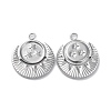 Non-Tarnish 304 Stainless Steel Pendant Rhinestone Settings STAS-P324-39P-1