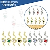 12Pcs 2 Colors Rack Plating Alloy Rhinestone Pendants FIND-FS0003-70-5