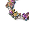 Electroplated Natural Pyrite Beads Strands G-Q187-02A-3