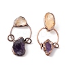 Raw Rough Natural Amethyst & Citrine Big Pendants G-I324-03R-02-3