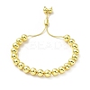Rack Plating Brass Round Bead Slider Bracelets for Women LS-BJEW-M232-01G-C-1