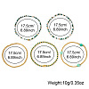 5Pcs St. Patrick's Day Brass & Acrylic & Glass Seed Bead & Natural Shell Stretch Bracelets for Women MR9061-7-4