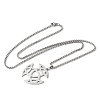 201 Stainless Steel Viking Triquetra Knot Pendant Necklaces LS-NJEW-H065-06P-2