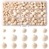 241Pcs 5 Styles Natural Unfinished Wood Beads WOOD-FS0002-36-1