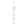Glass Teardrop & Star Window Hanging Suncatchers HJEW-JM00905-01-2