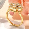 Flower Rotatable Finger Ring for Women RJEW-U035-01G-06-1