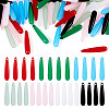 70Pcs 7 Colors Acrylic Pendants MACR-TA0001-79-2