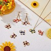 18Pcs 6 Colors Alloy Enamel Pendants JX293A-5