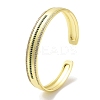 Brass Pave Clear Cubic Zirconia Open Cuff Bangles BJEW-Z061-06C-1