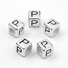 Plated Acrylic Beads PB43C9308-P-1