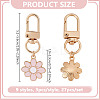 27Pcs 9 Styles Daisy Alloy Enamel Pendant Decoration HJEW-NB00269-2