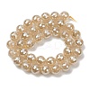 Electroplated Natural Agate Beads Strands G-B191-A07-10mm-07-4